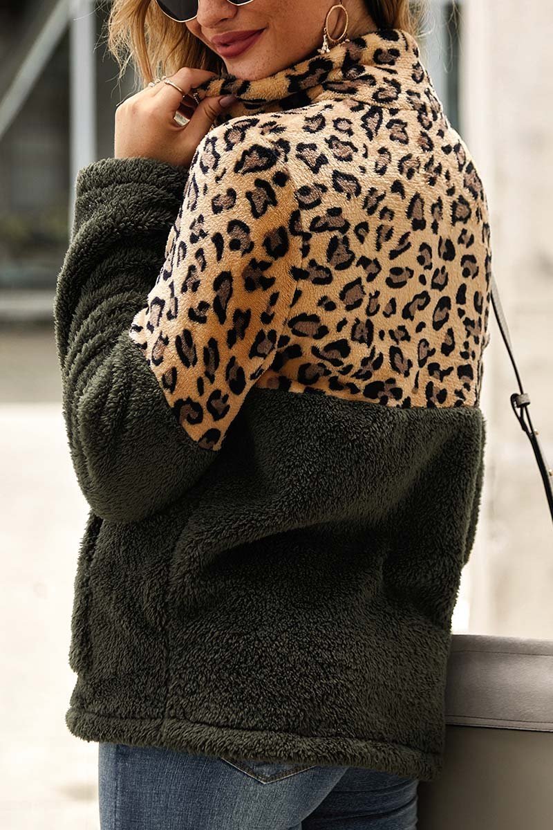 Leopard Stitching Tops