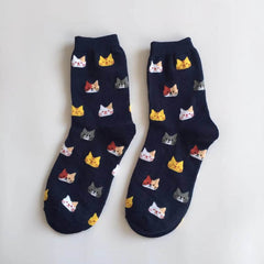 Cat Print Casual Socks