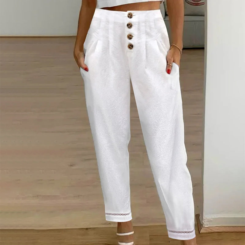 Lace Patchwork Casual Trousers