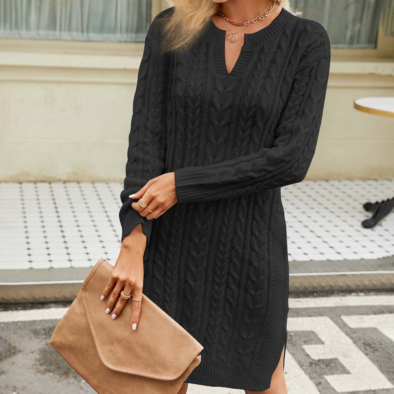 Casual Cable Knit Dress