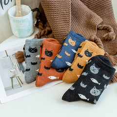 Pack Of 5 Pairs Of Animal Print Socks