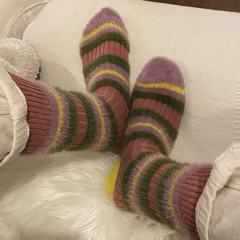Vintage Warm Striped Socks