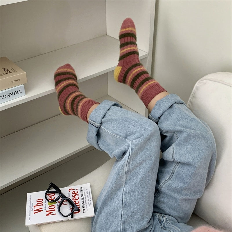 Vintage Warm Striped Socks
