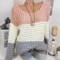 Fashion O-Neck Knitted Sweater