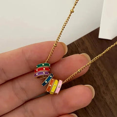 Bohemian Colourful Pendant Necklace