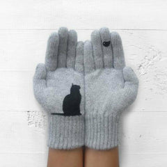 Warm Fashion Print Gloves