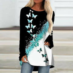 Butterfly Print Casual T-shirt